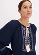 Blouse oversize à broderies, bonprix