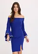 Robe col Bardot en crêpe texturé, bonprix