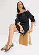Robe en jersey à col Bardot, bonprix