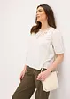 Blouse manches courtes à dentelle, bonprix