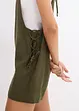 Kurzer Jumpsuit aus luftigem Leinen-Mix, bonprix