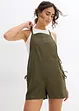 Kurzer Jumpsuit aus luftigem Leinen-Mix, bonprix