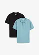 Jersey-Poloshirt (2er Pack) aus reiner Bio-Baumwolle, bonprix