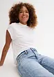 Jean droit et ample, taille mi-haute, peu extensible, bonprix