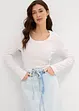 Jupe midi en jean taille mi-haute, toile super souple, bonprix