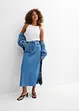 Jeansrock Mid Waist Midilänge, Super Soft, bonprix