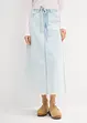Jupe midi en jean taille mi-haute, toile super souple, bonprix