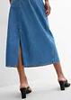 Jeansrock Mid Waist Midilänge, Super Soft, bonprix