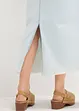 Jupe midi en jean taille mi-haute, toile super souple, bonprix