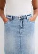 Jupe midi en jean, peu extensible, bonprix