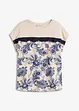 T-shirt imprimé paisley avec un galon de dentelle, bonprix