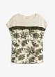 T-shirt imprimé paisley avec un galon de dentelle, bonprix