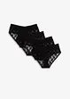 Panty (4er Pack) aus Spitze mit Raffung, bonprix