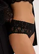 Panty (4er Pack) aus Spitze mit Raffung, bonprix