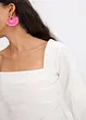 Bluse mit Puffärmeln und Smoke-Detail, bonprix