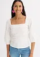 Bluse mit Puffärmeln und Smoke-Detail, bonprix