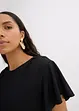 T-shirt en jersey crêpe avec smocks, bonprix