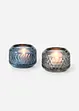 Lot de 2 porte-bougies chauffe-plat, bonprix