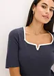 Pull  en maille fine avec bande contrastante, bonprix