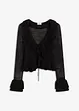Feinstrickjacke mit Rüschen, bonprix