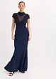 Robe longue avec dentelle et mesh, bonprix