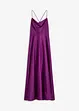 Robe à bretelles en satin texturé, bonprix