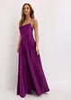 Robe à bretelles en satin texturé, bonprix