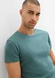Lot de 2 T-shirts côtelés, slim, bonprix