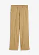 Pantalon taille haute à pinces en lin majoritaire, bonprix