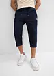 Pantalon 3/4 molleton aspect denim à taille élastiquée, bonprix