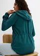 Sweat zippé à capuche avec élastique, bonprix