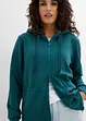 Sweat zippé à capuche avec élastique, bonprix