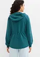 Sweat zippé à capuche avec élastique, bonprix