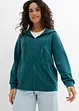 Sweat zippé à capuche avec élastique, bonprix