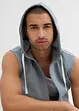 Sweat zippé à capuche sans manches en coton mélangé, bonprix