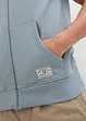 Sweat zippé à capuche sans manches en coton mélangé, bonprix