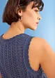 Gilet sans manches en maille ajourée, bonprix