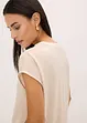 Blouse manches courtes en satin avec épaules descendues, bonprix