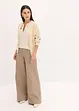 Blouse manches courtes en satin avec épaules descendues, bonprix