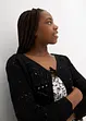 Boléro manches 3/4 en maille ajourée, bonprix