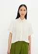 Halbarm-Bluse mit Brusttasche, bonprix