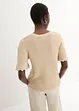 Ajour-Pullover mit Leinenanteil, bonprix