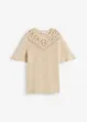 Ajour-Pullover mit Leinenanteil, bonprix