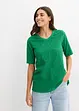 T-shirt en crêpe avec broderies anglaises, bonprix