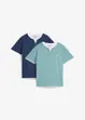 2 in 1 Shirt, Kurzarm (2er Pack), bonprix
