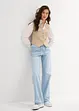 Jean large, taille mi-haute, ceinture, bonprix