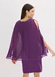 Robe en crêpe avec finition strass, bonprix