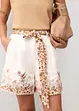 Short 100% lin à imprimé floral, bonprix