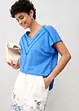 T-shirt 100% lin avec dentelle, bonprix