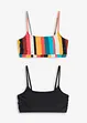 Lot de 2 hauts de bikini brassière, bonprix